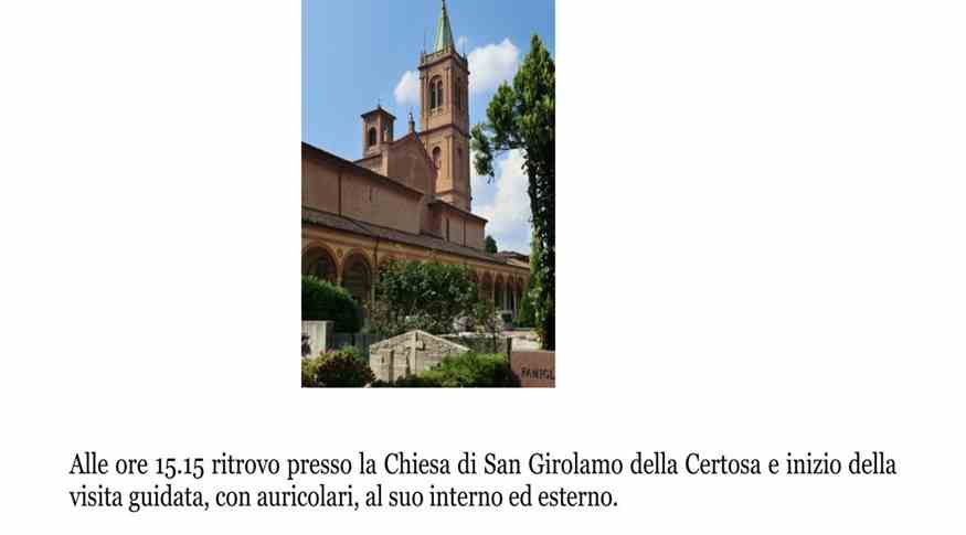 Programma Visita Della Chiesa Di San Girolamo